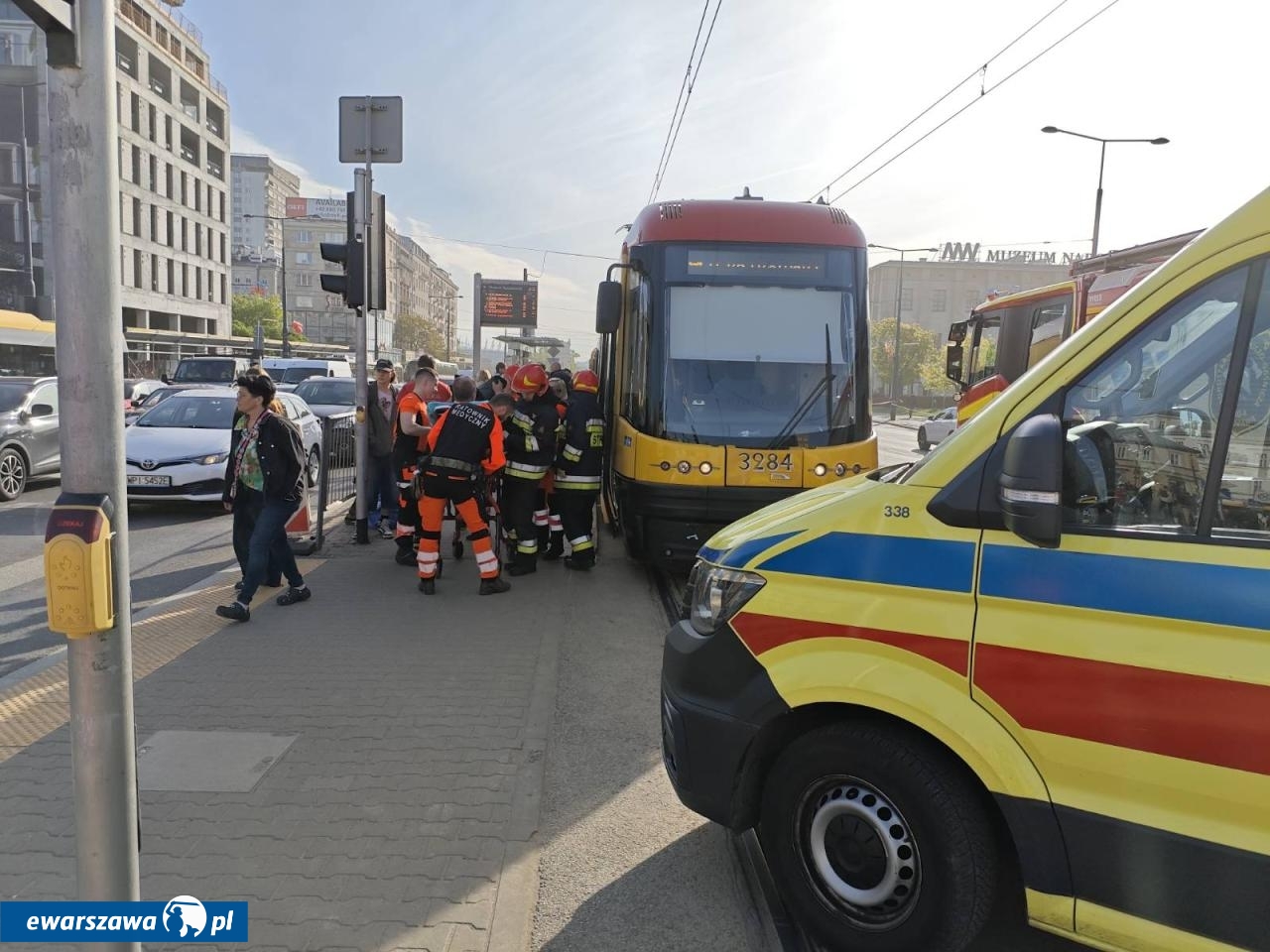 zderzenie tramwajów | fot. facebook.com/kmpspwarszawa