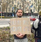 pikieta w Warszawie w obronie dzików | fot. Bartosz Pańczyk
